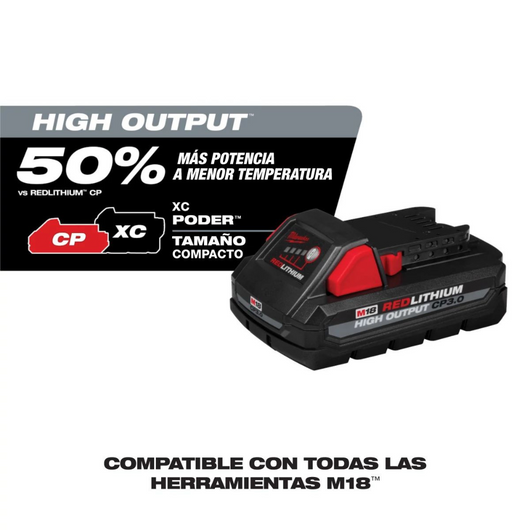 Kit básico Cargador/Batería M18™ REDLITHIUM™ HIGH OUTPUT™ CP3.0 Milwaukee 48-59-1835