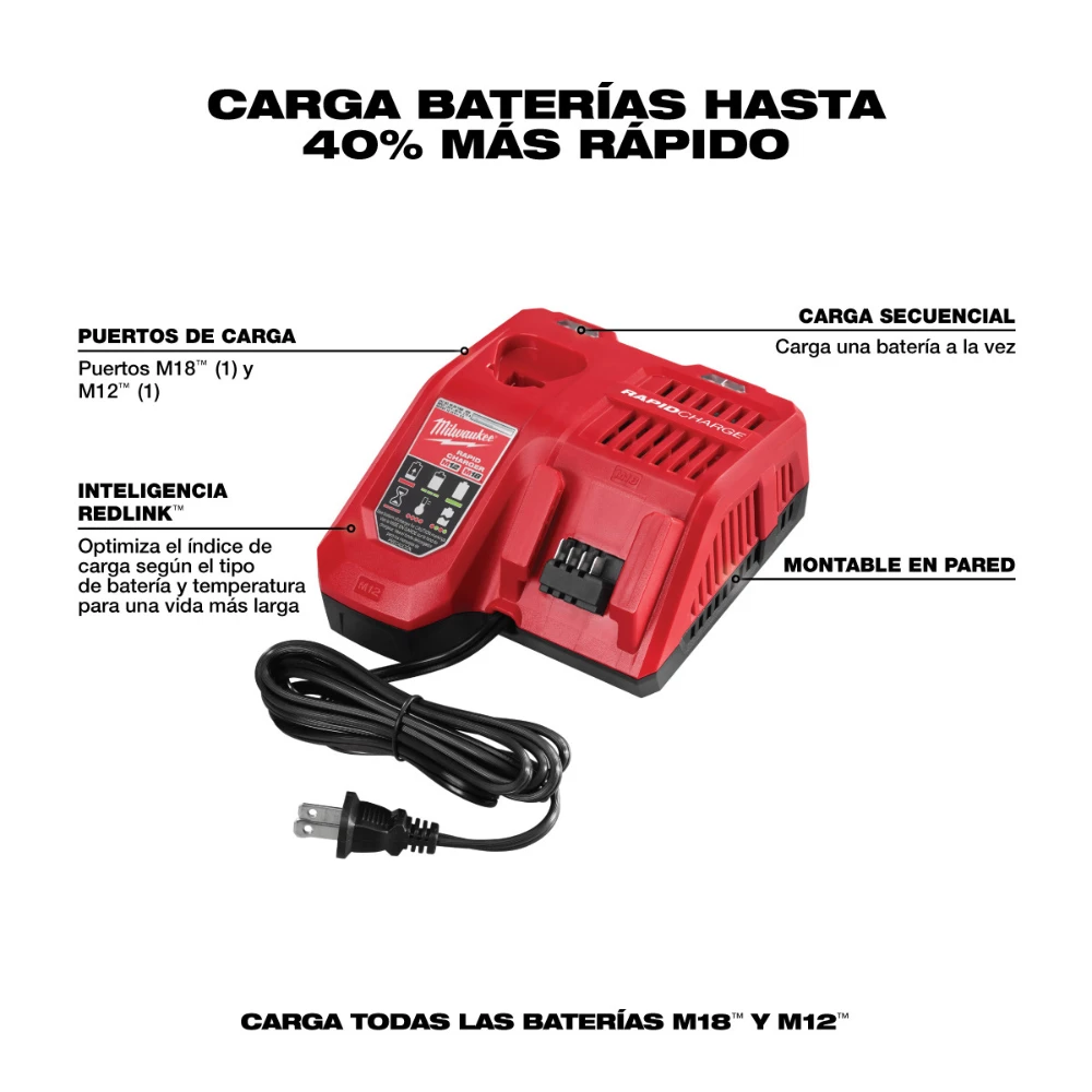 Kit básico Cargador/Batería M18™ REDLITHIUM™ HIGH OUTPUT™ CP3.0 Milwaukee 48-59-1835