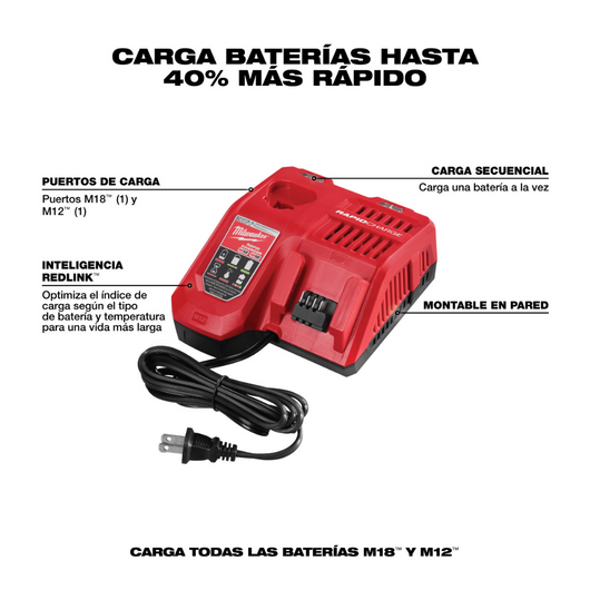 Kit básico Cargador/Batería M18™ REDLITHIUM™ HIGH OUTPUT™ CP3.0 Milwaukee 48-59-1835