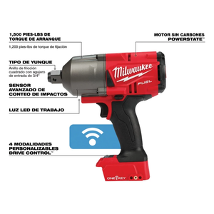 LLAVE DE IMPACTO DE 3/4 MILWAUKEE M18 FUEL ONE-KEY