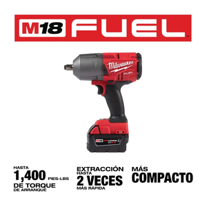 Llave de impacto M18 FUEL High Torque de 1/2" con juego de anillo de friccion Milwaukee 2767-22R