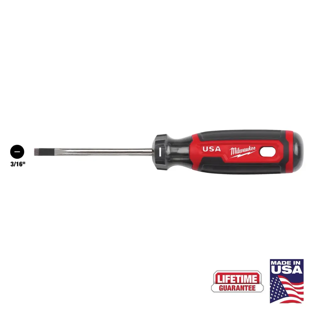 Destornillador para gabinete Milwaukee MT212 de 6 pulgadas, punta 3/16 pulg.