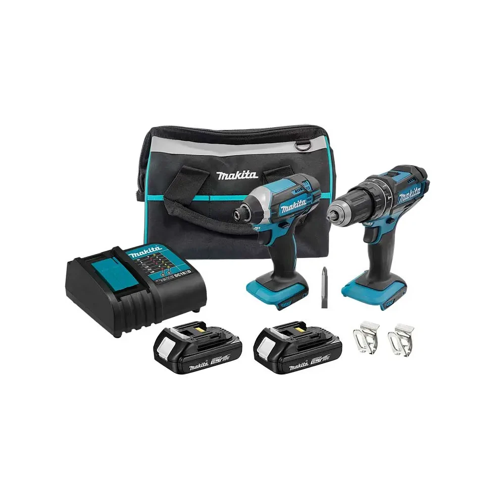 Rotomartillo Atornillador 18V + Baterías Makita DLX2131SY 