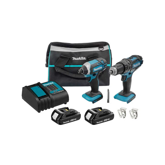 Rotomartillo Atornillador 18V + Baterías Makita DLX2131SY 