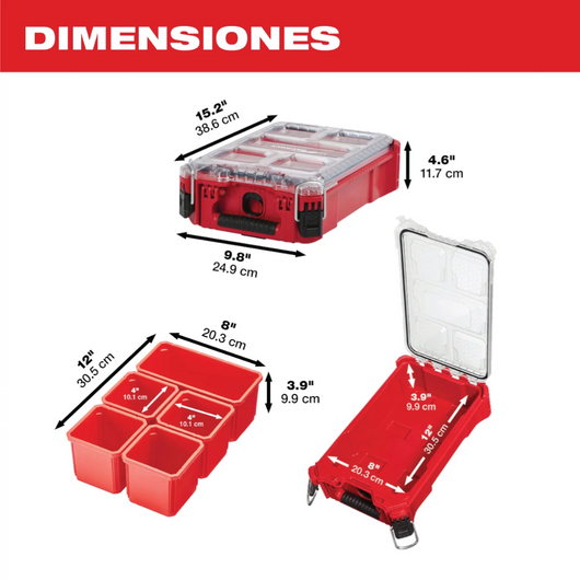 Organizador compacto Milwaukee PACKOUT 48-22-8435