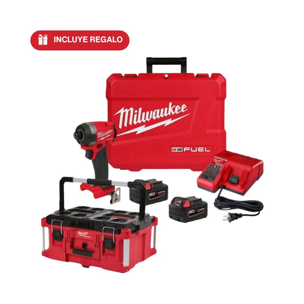 Milwaukee M18 FUEL 2953-22 Kit Atornillador De Impacto 1 Cuarto De Pulgada Hex Con Packout P423-2953
