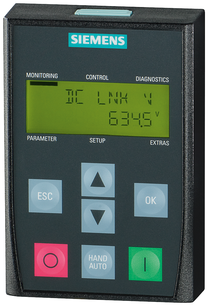 Siemens 6SL3255-0AA00-4CA1 SINAMICS G120 Panel de Operador y Monitorizacion HMI BOP-2