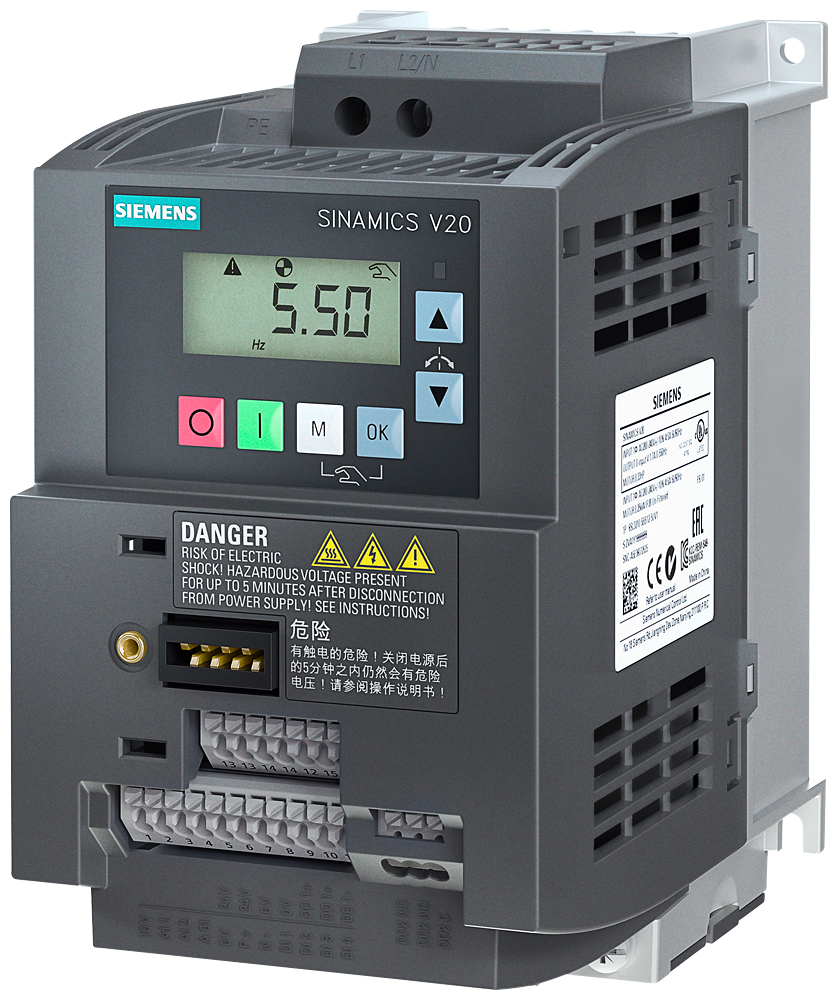 Siemens Control de movimiento SINAMICS V20 6SL3210-5BB21-5UV1