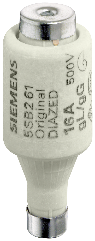 Elemento fusible DIAZED 500 V Siemens 5SB221 vista del producto