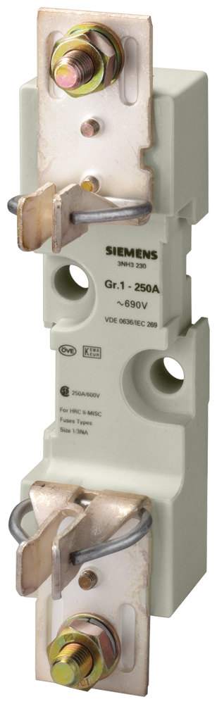 Base portafusibles NH Tam. 1 Siemens 3NH3230 vista del producto