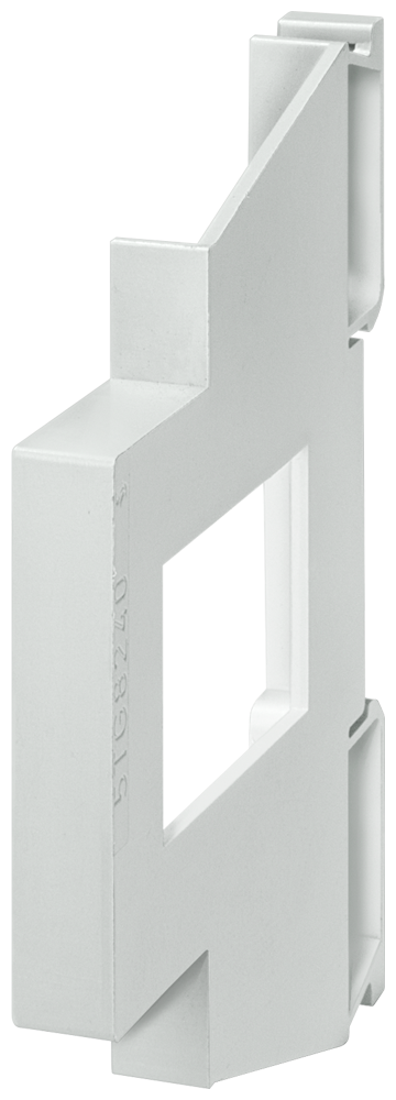 Distanciador Siemens 5TG8240 0,5 TE; componente plástico blanco para montaje eléctrico y fijación de panel