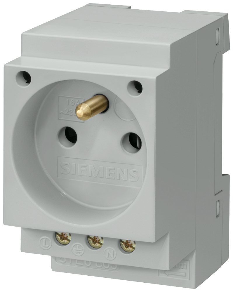 Base de enchufe gris Siemens 5TE6803 vista del producto