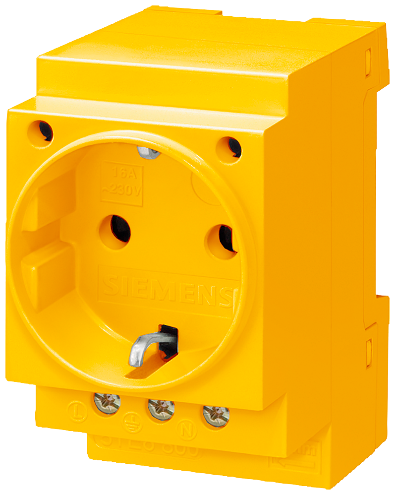 Base de enchufe SCHUKO Siemens 5TE6810 color amarillo 16 A