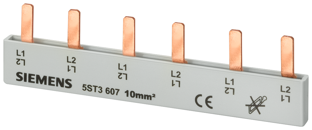 Embarrado clavija Siemens 5ST3608 10 mm2 para conexiones eléctricas