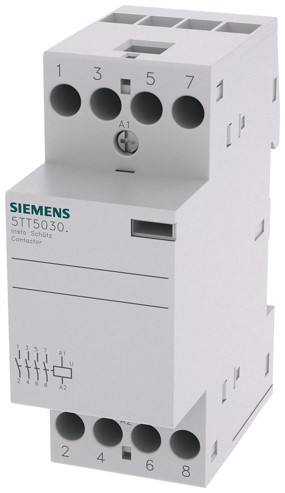 Contactor INSTA Siemens 5TT5830-1 color blanco para cuadro eléctrico