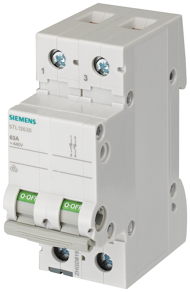 Desconectador 32 A 2 polos Siemens 5TL1232-0 vista del producto