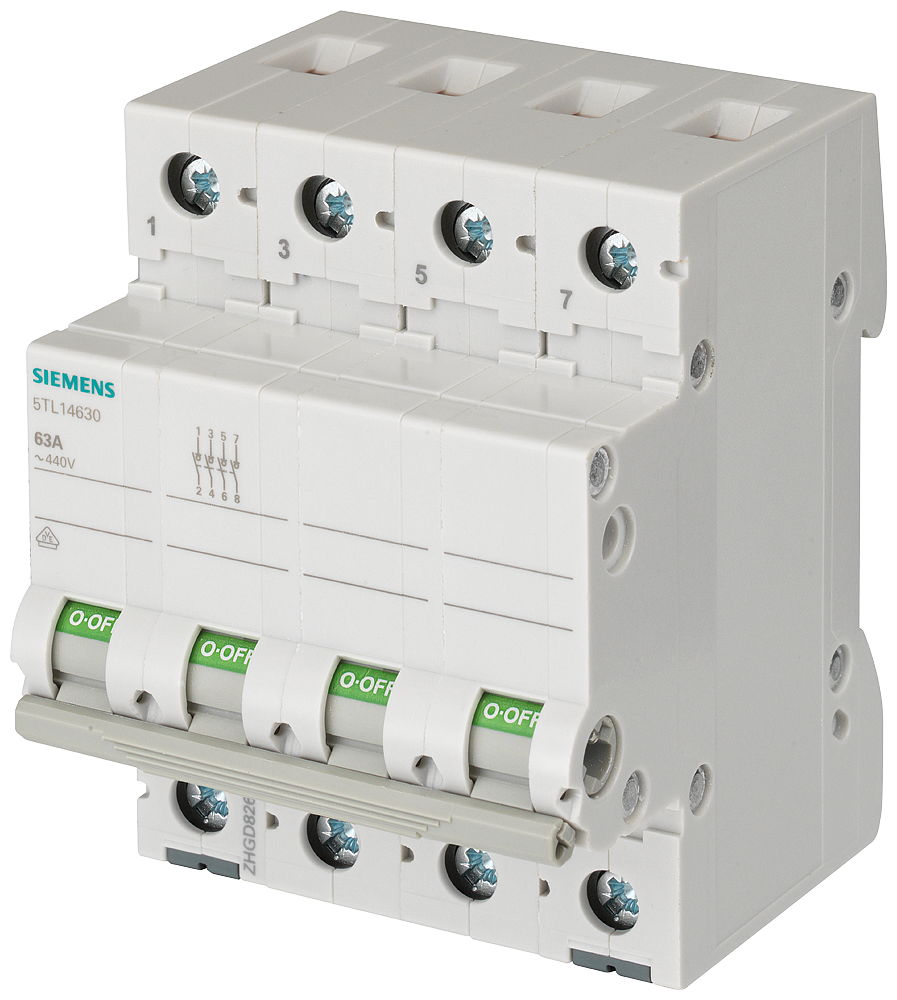 Desconectador Siemens 5TL1463-0 63A 4 polos