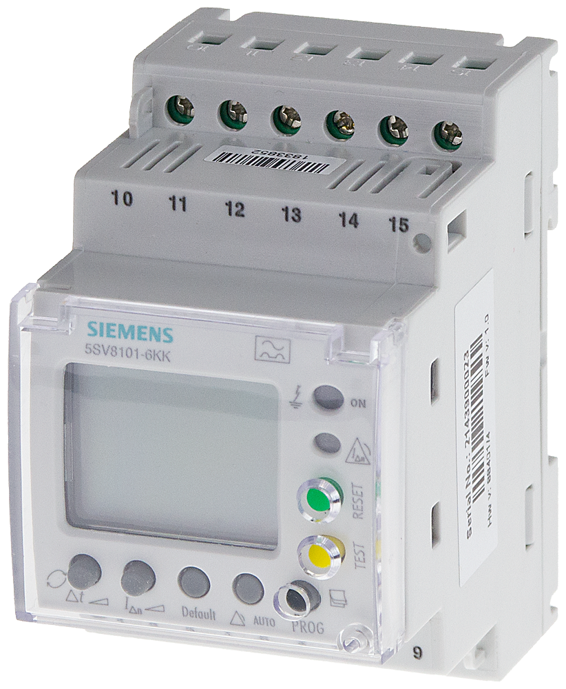 Distribucion Siemens 5SV8101-6KK Aparato de protección de distribución con display y botones