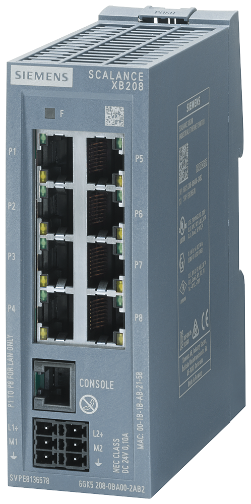 Conmutador SCALANCE XB208 Siemens 6GK5208-0BA00-2AB2
Siemens Conmutador SCALANCE XB208 6GK5208-0BA00-2AB2
Conmutador Siemens modelo 6GK5208-0BA00-2AB2
Conmutador Siemens 6GK5208-0BA00-2AB2 vista del producto
Siemens 6GK5208-0BA00-2AB2 Conmutador