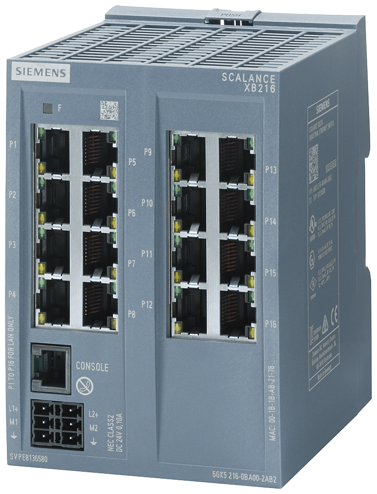 Automatizacion Siemens SCALANCE XB216 6GK5216-0BA00-2AB2 vista del producto
