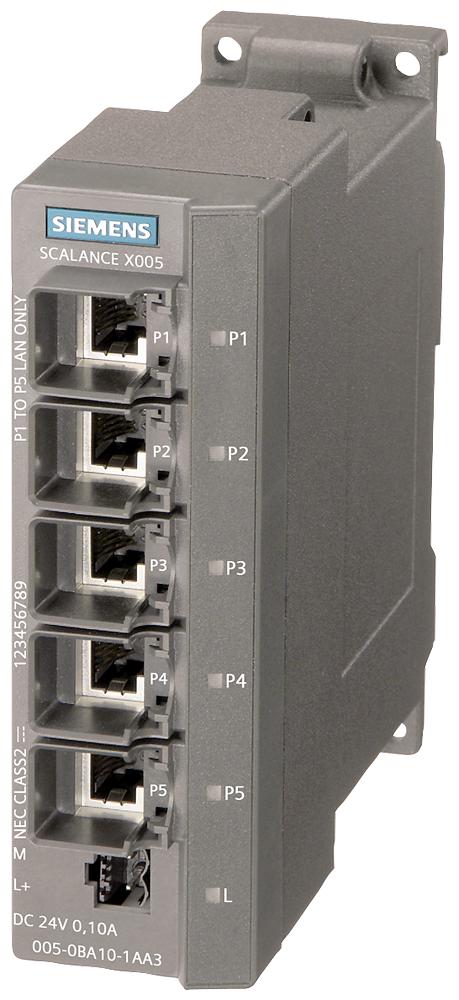 Siemens Conmutador Ethernet SCALANCE X005 6GK5005-0BA10-1AA3