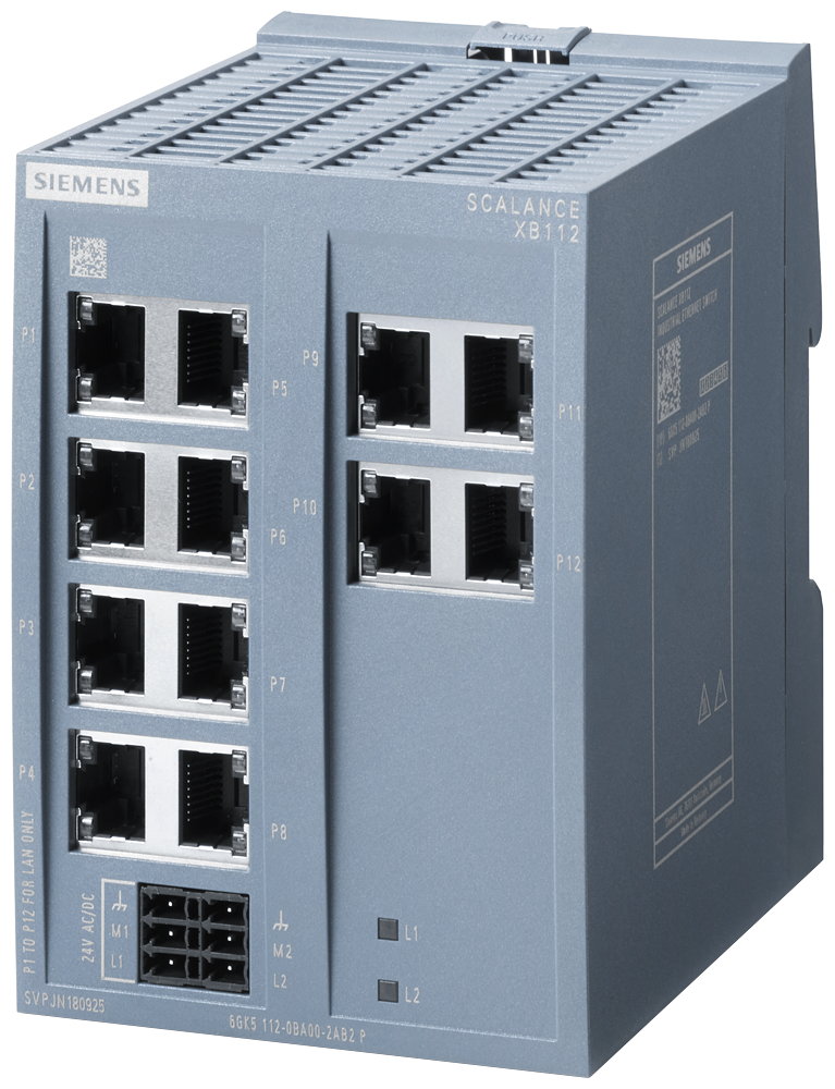 Automatizacion Siemens 6GK5112-0BA00-2AB2 vista del producto