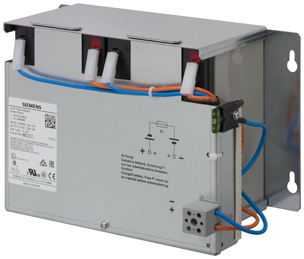 Módulo SITOP UPS DC 24 V 12 Ah Acumulador Plomo Cerrado Sellado Siemens modelo 6EP1935-6MF01