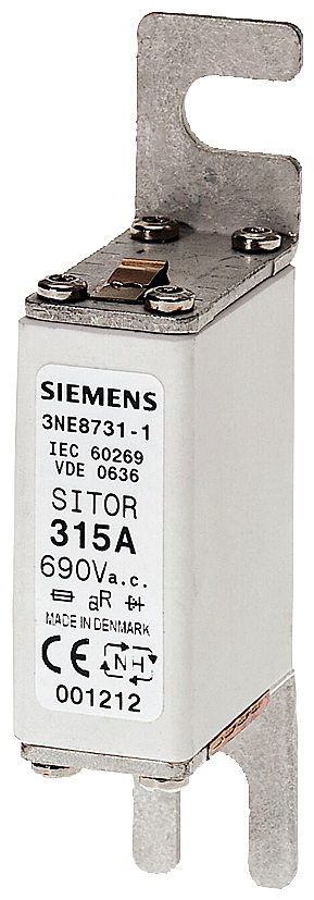 Cartucho de fusibles SITOR Siemens 3NE8731-1 para cuadro eléctrico