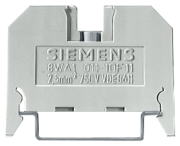 Distribucion Siemens 8WA1011-1BF23 borne de paso termoplástico