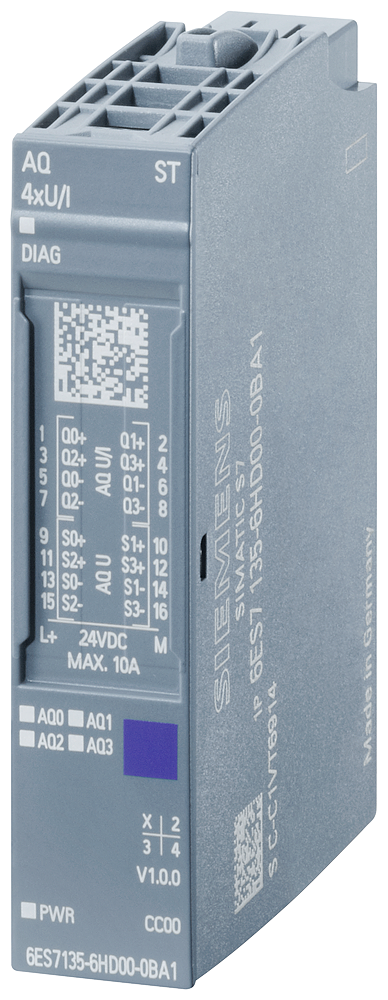 SIMATIC ET 200SP Módulo de Salida Analógico Siemens modelo 6ES7135-6HD00-0BA1