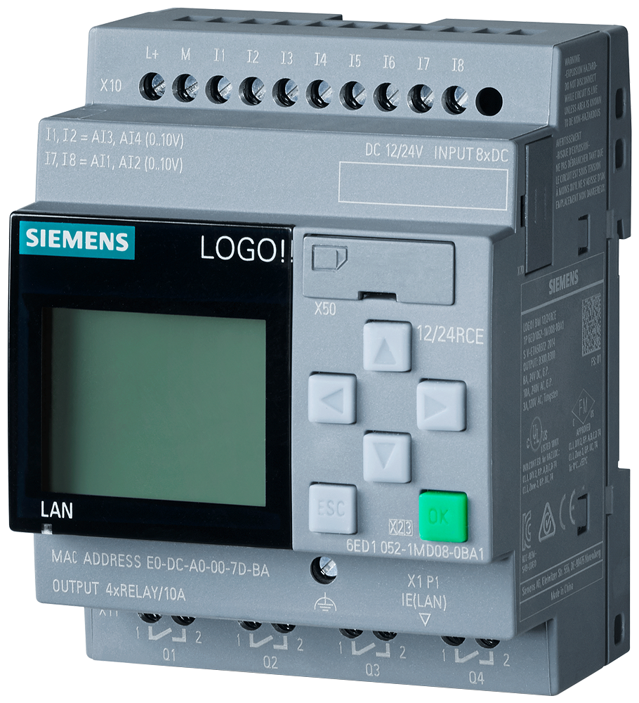 Automatización LOGO! 12/24RCE Siemens 6ED1052-1MD08-0BA1