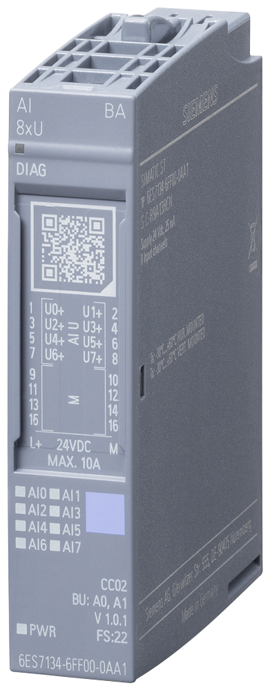 Automatizacion Siemens SIMATIC ET 200SP 6ES7134-6FF00-0AA1 vista del producto
