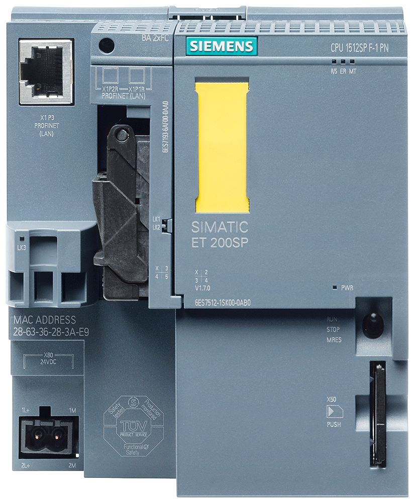 Siemens 6ES7512-1SK01-0AB0 Módulo Central SIMATIC DP CPU 1512SP F-1 Para Automatización Industrial