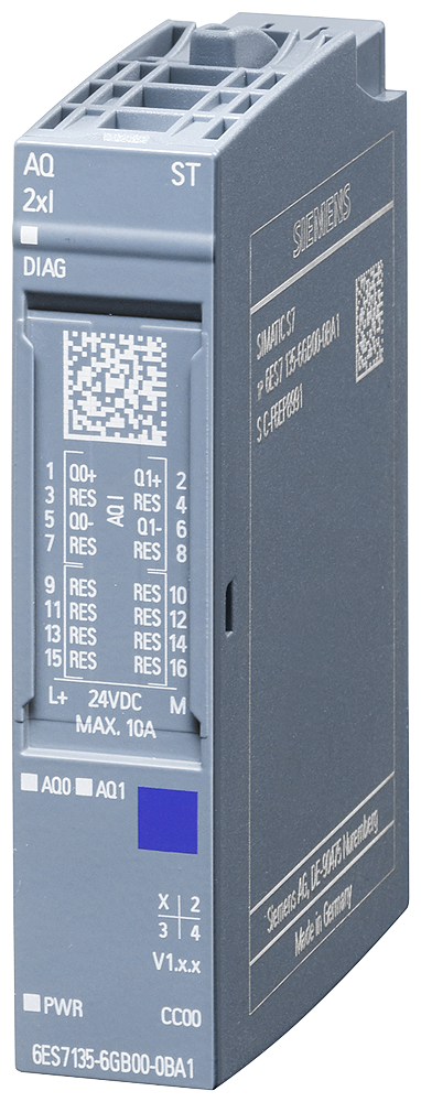 Automatizacion Siemens SIMATIC ET 200SP Módulo de Salida Analógica AQ 2xI Estándar 6ES7135-6GB00-0BA1