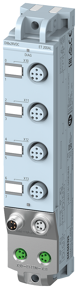 Automatizacion Siemens SIMATIC ET 200AL Módulo de Entrada Digital 8x24VDC IP67 6ES7141-5AF00-0BA0