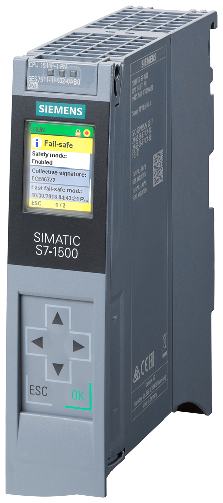Siemens Automatización 6ES7511-1FK02-0AB0 SIMATIC S7-1500F CPU 1511F-1