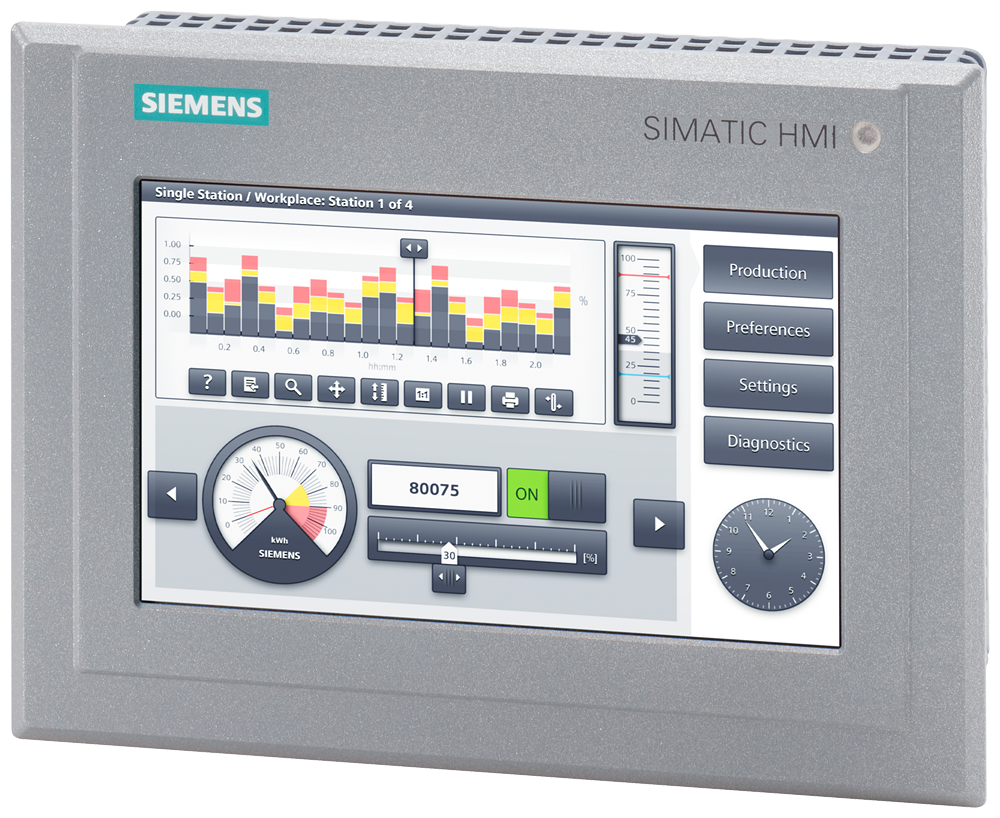 Automatización SIMATIC HMI TP700 Comfort Siemens 6AV2124-0GC13-0AX0 vista del producto