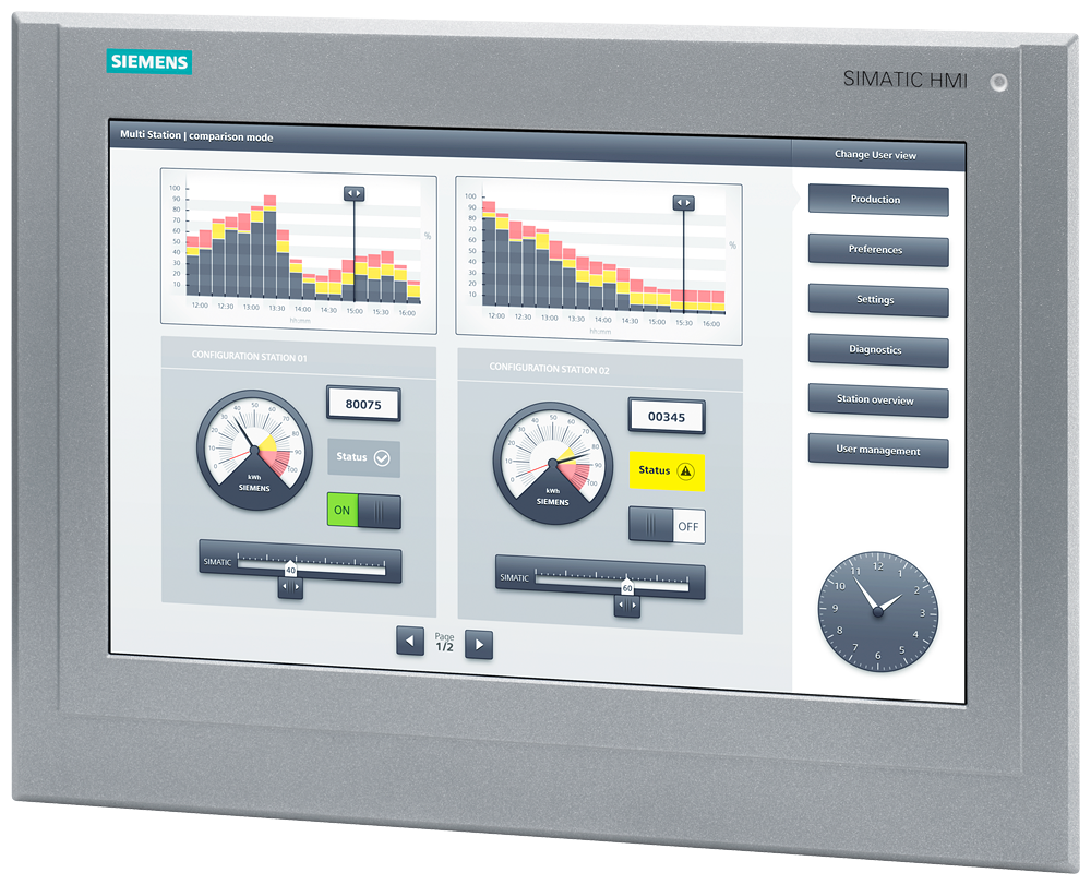 Automatización Siemens 6AV2124-0QC13-0AX0 vista del producto