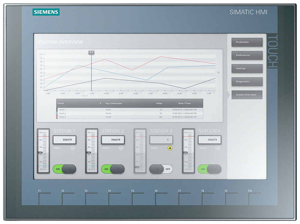 Automatizacion Siemens 6AV2123-2MA03-0AX0 SIMATIC HMI KTP1200 Basic