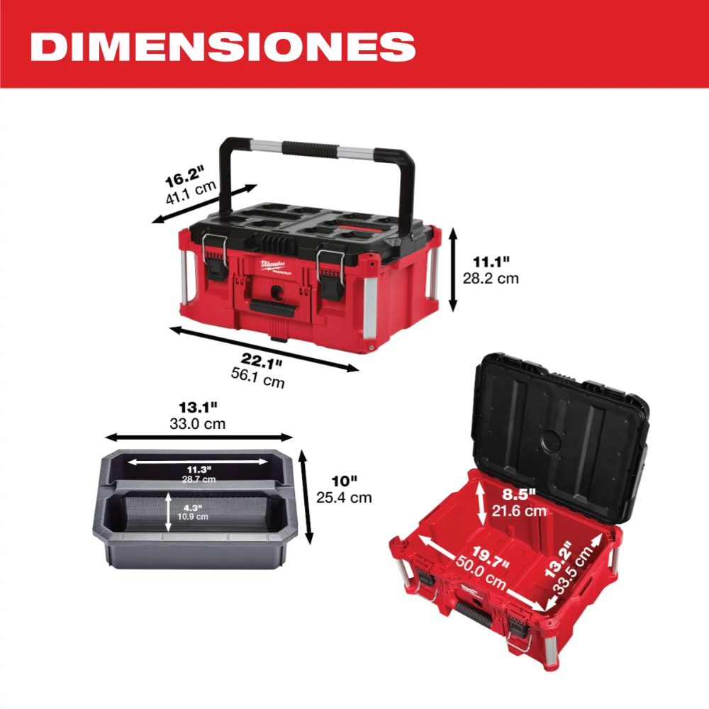 Caja para Herramientas Packout Milwaukee 48-22-8425