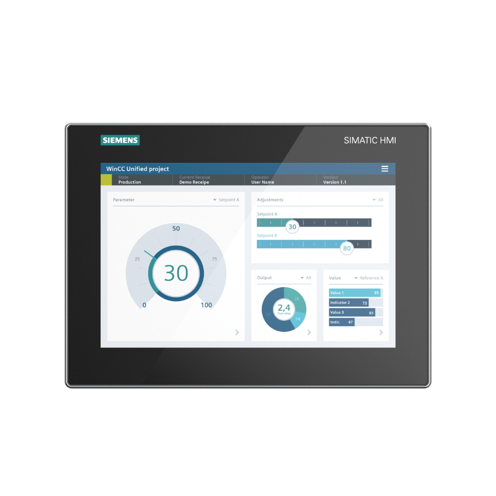 Panel HMI Siemens 6AV2128-3MB06-0AX1 vista del producto