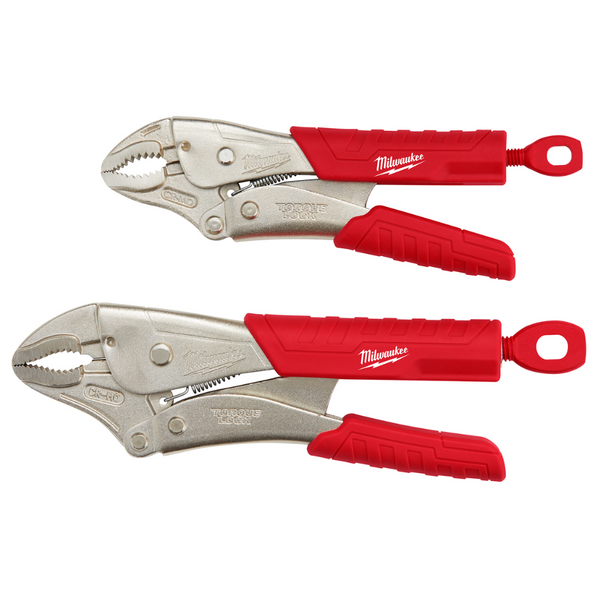 Pinzas de presion de punta curva TORQUE LOCK 7y10" 2 pzs Milwaukee 48-22-3402