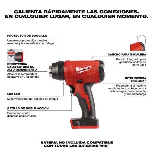 Pistola de calor compacta M18™ (Solo herramienta) Milwaukee 2688-20