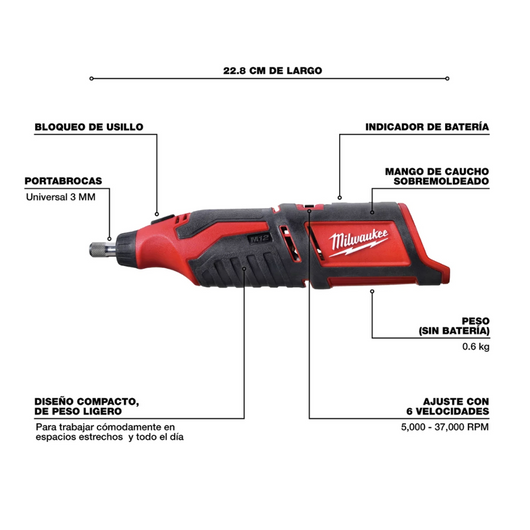 Rotary Tool M12 inalambrico Milwaukee 2460-20