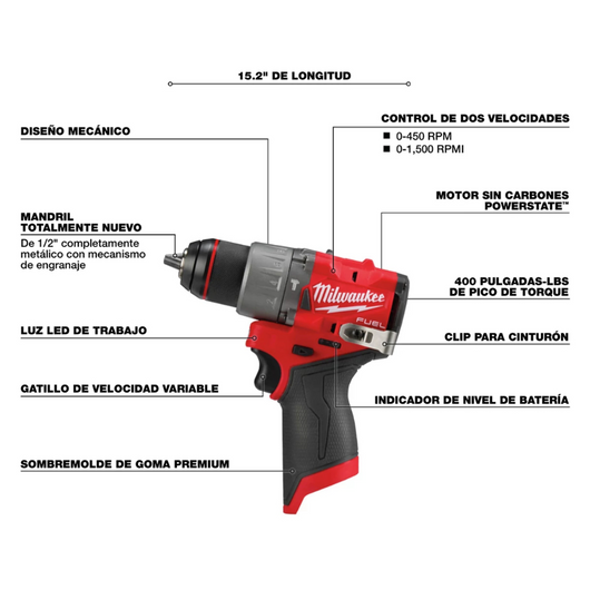 Rotomartillo milwaukee M12 fuel 3404-20
