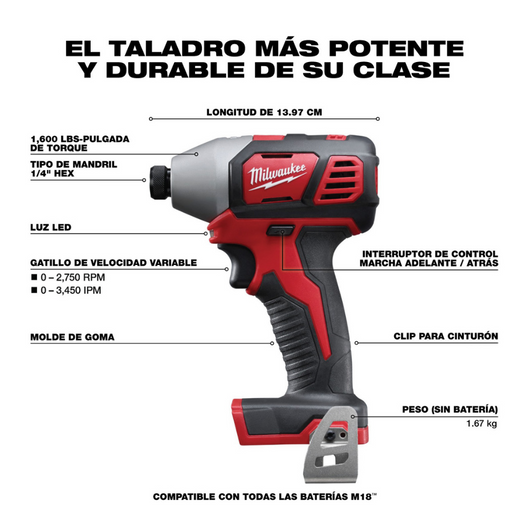 Kit Combinado Pistola de Impacto y Rotomartillo Milwaukee 2697-22CT