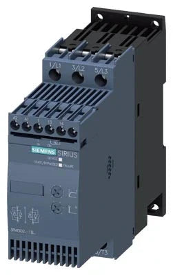 Control Industrial Siemens 3RW3028-1BB04 azul gris, módulo de control para motor Sirius