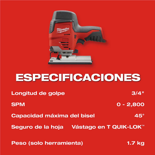 Sierra caladora Milwaukee M12™ 2445-20