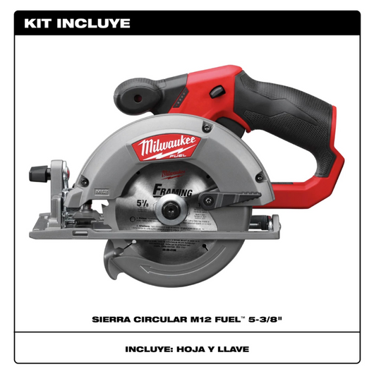 Sierra circular de 5-3/8 pulgadas Milwaukee M12 fuel 2530-20