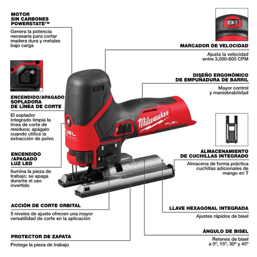 Sierra de calar M12 FUEL Milwaukee 2545-20